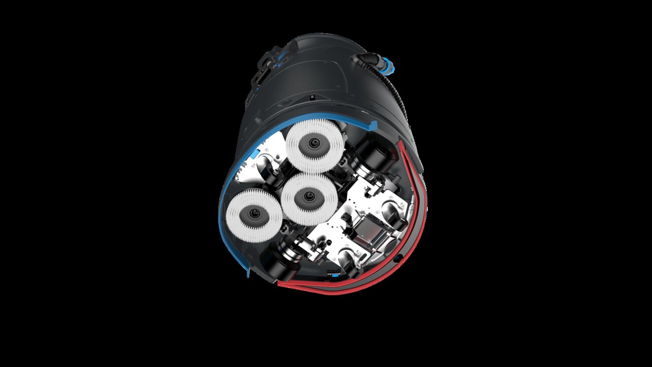 LionsBot R5 Tri-Brush-System von unten