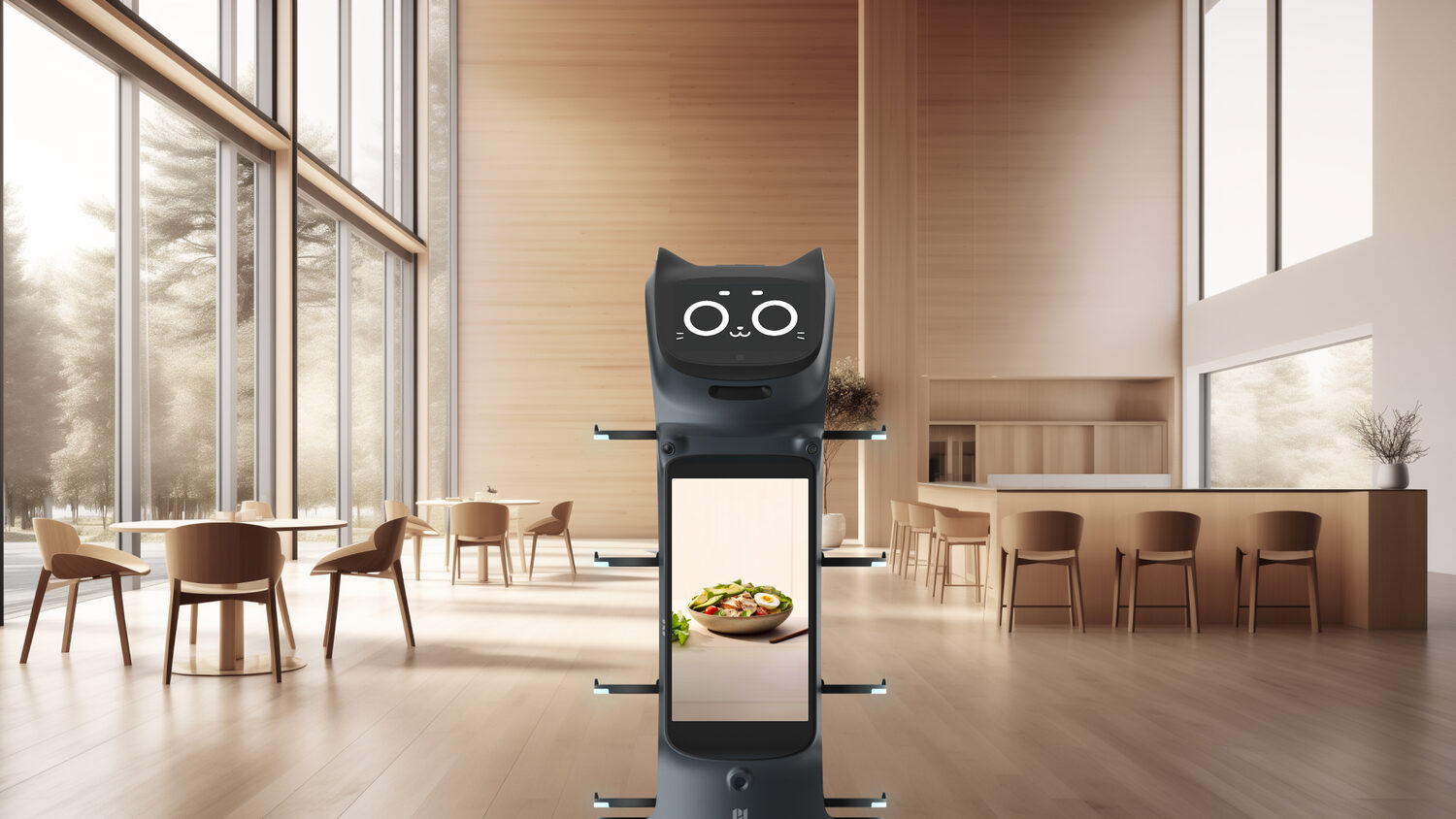 BellaBot Pro serviert in der Gastronomie